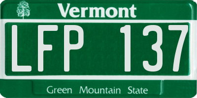 VT license plate LFP137