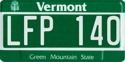 VT license plate LFP140