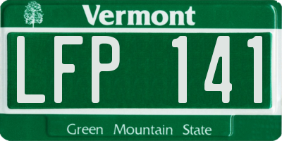 VT license plate LFP141
