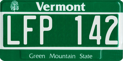 VT license plate LFP142