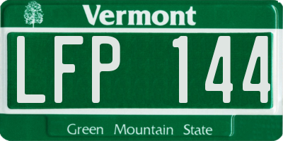 VT license plate LFP144