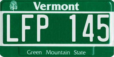 VT license plate LFP145