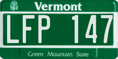 VT license plate LFP147