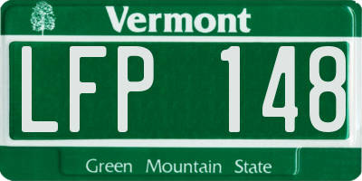 VT license plate LFP148