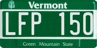 VT license plate LFP150