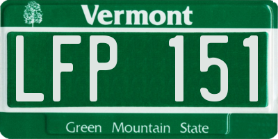 VT license plate LFP151