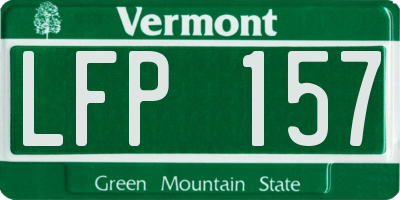VT license plate LFP157