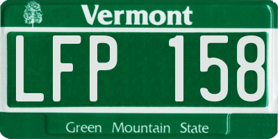 VT license plate LFP158