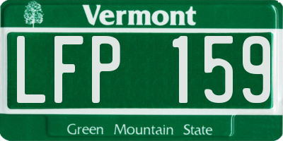 VT license plate LFP159