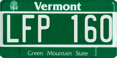 VT license plate LFP160