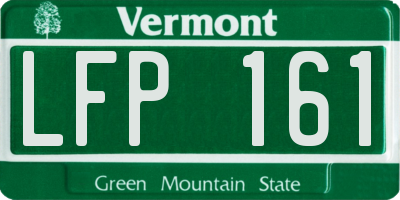 VT license plate LFP161