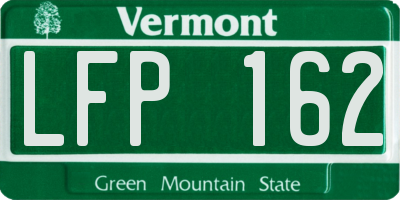 VT license plate LFP162