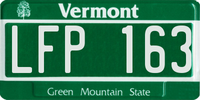 VT license plate LFP163