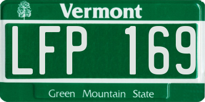VT license plate LFP169