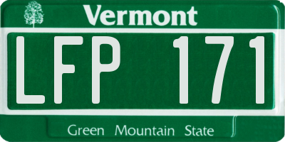 VT license plate LFP171