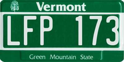 VT license plate LFP173