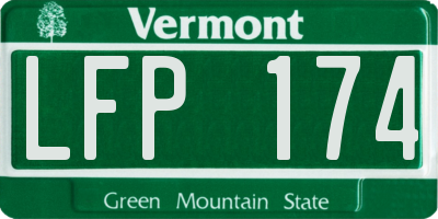 VT license plate LFP174
