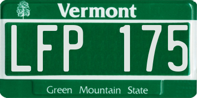 VT license plate LFP175