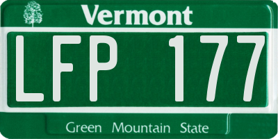 VT license plate LFP177