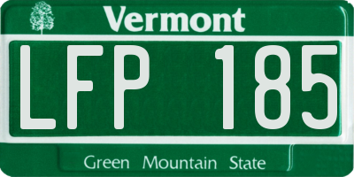 VT license plate LFP185