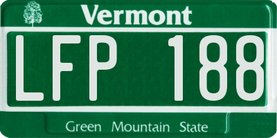 VT license plate LFP188