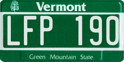 VT license plate LFP190