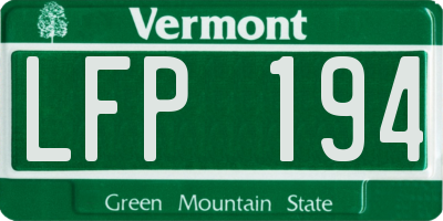VT license plate LFP194