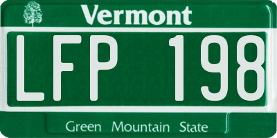 VT license plate LFP198