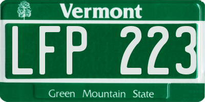 VT license plate LFP223
