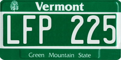 VT license plate LFP225