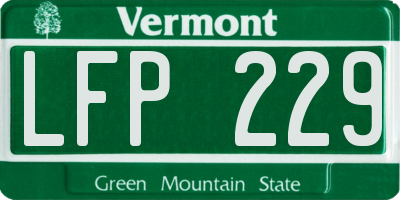 VT license plate LFP229