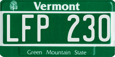 VT license plate LFP230