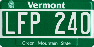 VT license plate LFP240