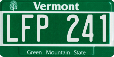 VT license plate LFP241