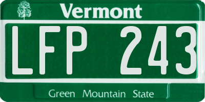 VT license plate LFP243