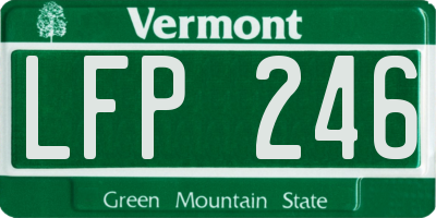 VT license plate LFP246