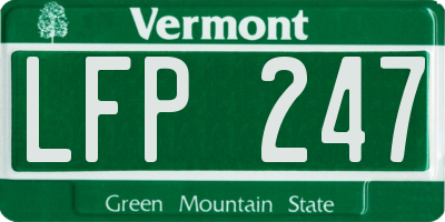 VT license plate LFP247