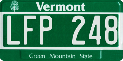 VT license plate LFP248