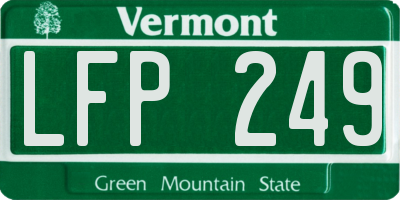 VT license plate LFP249