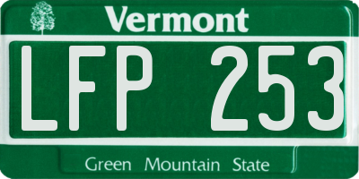VT license plate LFP253