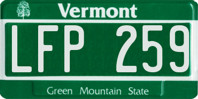 VT license plate LFP259