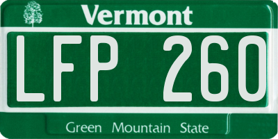VT license plate LFP260