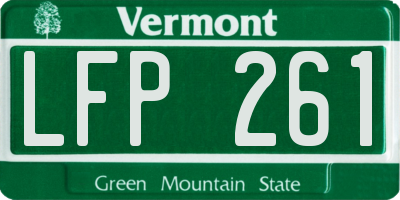VT license plate LFP261