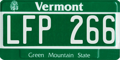 VT license plate LFP266