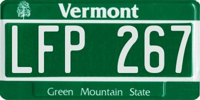 VT license plate LFP267