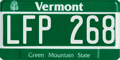 VT license plate LFP268