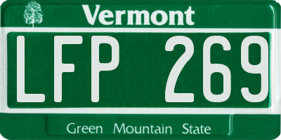 VT license plate LFP269