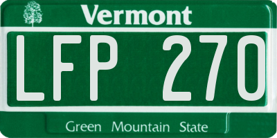VT license plate LFP270