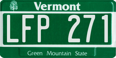 VT license plate LFP271