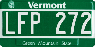 VT license plate LFP272
